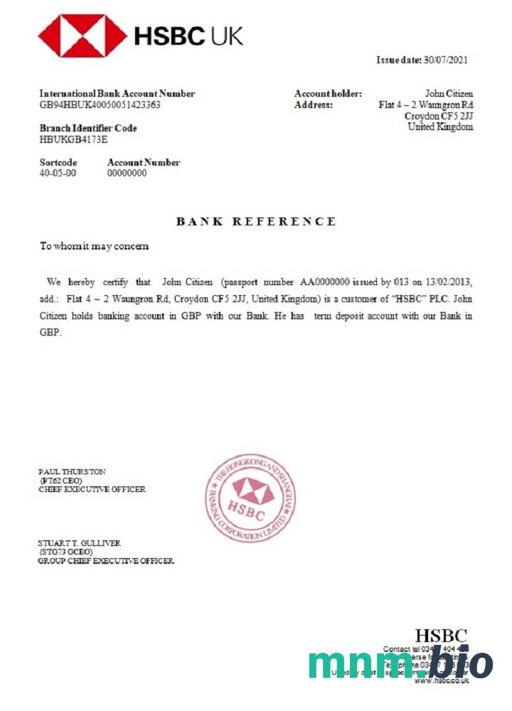 United Kingdom HSBC reference2